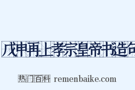 戊申再上孝宗皇帝书造句是什么意思的图片